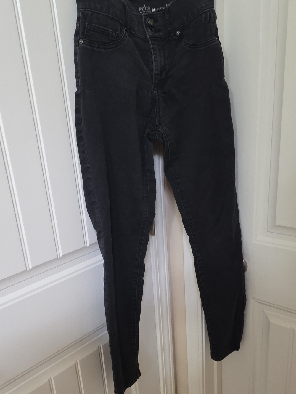 Soho Black Skinny High-Rise Jeans for Women